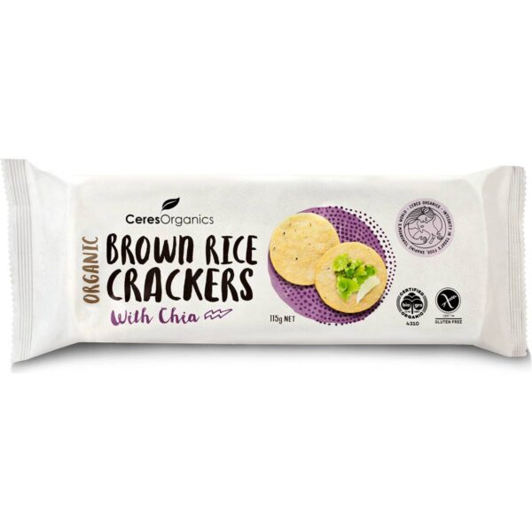 Brown Rice Crackers with Chia