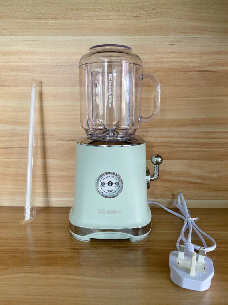 【自家品牌】ECretro – HandyMixer天藍色復古風強力果汁攪拌機 (牛奶1公升裝)