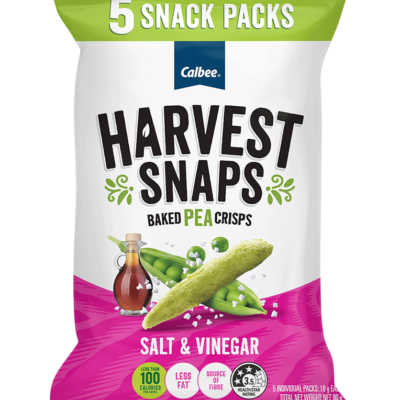 【澳洲點心】Calbee Harvest Snaps - 鹽醋味豌豆脆片五小包裝 (@18g)